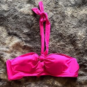 Vibrant Pink Bandeau Bikini Top